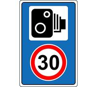 30mph speed limit speed camera Road safety sign - 3mm Aluminium sign (400mm x 300mm)