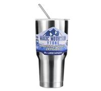 30oz Insulated Tumbler Cup with Straw and Lid - Large Travel Mug with Handle, Perfect for On-The-Go - Durable Travel Tumbler with Straw and Lid for Hot and Cold Drinks (30oz Silver)