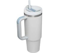 30oz Tumbler with Handle and Straw, Insulated Tumblers with Lid and Straw, 30 oz Cup Stainless Steel Water Bottle Outdoor Sports Travel Tumblers - Fog
