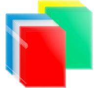 30Pack Plastic Wallets A4, LEOBRO A4 Sleeves Cut Flush for Document, Clear Folders Wallets, File Folders, Page Protector School, Office Paperwork (LMUK-005)