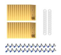 30PACK Titanium Coated Blades Kit Replacement for Mammotion for Luba for Yuka All Series Robotic Lawnmower,Replacement Blades With Plastic Washers&Screws Garden Robotic Lawnmower Tools