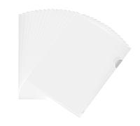 30Packs Clear A4 Plastic Folders - 180 Micron PP with Flush Cut Open Top & Side, Ideal for Office, School, Work Reports, Presentations & Project Documents (Clear)