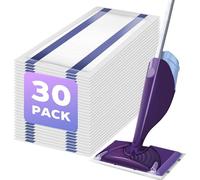 30Pads Power Mop Refills Compatible with Flash Powermop Floor Wipes Refill Pads for Flash Power and Swiffer WetJet Floor Cleaning Absorbing Lock Home Surface Pad Multi-Surface Hardwood Floor Spray Mop