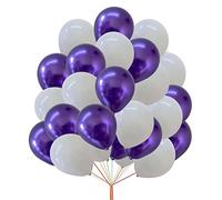 30pc 10 inch Balloons 2 Color Combination White Purple Latex Balloons Mix Pack For Birthday Wedding Baby Shower Party Decoration Supplies