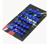 30Pc Blue Plastic Screw Motorcycle Bolt Covers Nut Protectors Dust Seals for Bike Car Accessories 10mm-14mm Fit