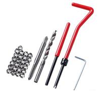 30pc M5 x 0.8mm Thread Repair Kit Featuring Stainless Steel Wire Thread Inserts Plus Tap Drill Wrench and Breaker Tool for Engine and Chassis Repair