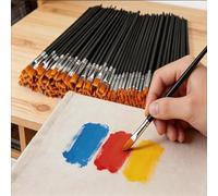 30Pc Nylon Paint Brushes Set, Professional Artist Brushes for Many Painting | Ideal for Canvas, Rock and Face Art with Round and Flat Tips