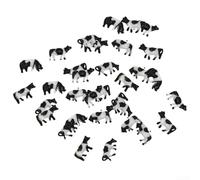 30pcs 1:150 Scale Plastic Cows for N Scale Model Railways Farm Scene Creation Sand Table Modeling and Classroom Instruction