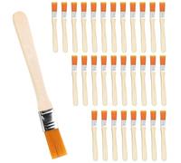 30Pcs 1/2 Inch Paint Brushes, Nylon Bristle Wooden Handle Small Paintbrush Set for Furniture, Walls, Cabinets & Crafts - Professional & DIY Painting Tools with Soft Elastic Glue Brushes