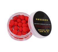 30pcs 10/12mm Smell Carp Fishing Bait Foam Up Soft Pellets Boilies Eggs/Floating Ball Beads Feeder Artificial Carp Baits Lure/Hair Rig (12MM Red(Strawberry))