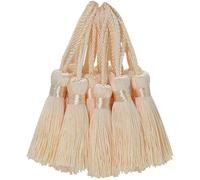 30pcs 10.9cm Silky Tassels DIY Craft Bookmark Pendant-Beige
