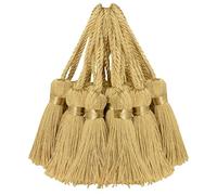 30pcs 10.9cm Silky Tassels DIY Craft Bookmark Pendant-Champagne