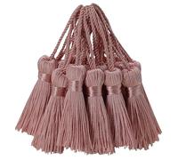 30pcs 10.9cm Silky Tassels DIY Craft Bookmark Pendant-Peach Pink
