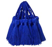 30pcs 10.9cm Silky Tassels DIY Craft Bookmark Pendant-Royal Blue