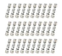 30pcs 10AMP UK Plugs Fuses with Ceramic Workmanship | Temperature Resistant Fuses for Domestic Plugs, High Sensitivity Fuses for Fused Outlets, Installation