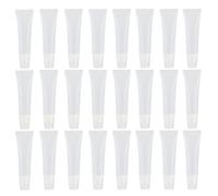 30Pcs-10ml Mini Clear Refillable Empty Tubes Lip Gloss Balm Container, Soft Tubes Makeup Box, Shampoo Samples Empty Tubes with Screw Cover