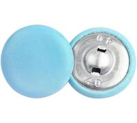 30Pcs 11-28mm Black Fabric Covered Buttons with Metal Shank, DIY Sewing Kit for Crafts, Dress Accessories 30pcs (Light blue 11MM 30pcs)