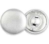 30Pcs 11-28mm Black Fabric Covered Buttons with Metal Shank, DIY Sewing Kit for Crafts, Dress Accessories 30pcs (Silver 28MM 30pcs)