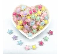 30pcs 12mm Clear Acrylic Five - Pointed Star Loose Spacer Beads for Jewelry Making Handmade Accessories #26 Nice Processing