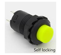 30pcs 12mm Lock Latching OFF- ON Push Button Switch maintained fixed pushbutton switches IDGTTLDF(Yellow)