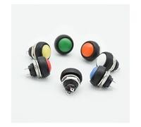 30pcs 12mm Waterproof Momentary ON/OFF Push Button Round Switch 1A 250V IDGTTLDF(Each color 5pcs)