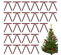 30Pcs 1cm Burgundy Bows, Christmas Tree Decorations, Rustic Crafts Gift Bows, Velvet Ribbon Bows for Wreaths, Gift Wrapping and Fireplace Decor, Burgundy Christmas Decor