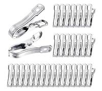 30Pcs 2 inches Garden Clips for Netting, Green House Clamps Made of Stainless Steel, Strong Grip Green House Clips for Hold down Shade Cloth or Plant Cover on Garden Hoops