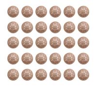 30pcs 20mm Golden Metal Hollow-Out Buttons for Sewing | Polished Finish, Sleek Surface, Replacement-ready Fasteners for Sewists, Crafters, Shoes, Scrapbooking and Tailor Shop Use