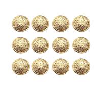 30pcs 20mm Stylish Metal Buckle Hollow-out Button Handcraft Tools Down Button DIY Sewing Buttons for Decor Use (Light Golden) 2.00X2.00X0.50CM
