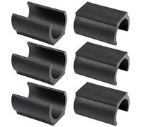 30Pcs 22mm Plastic Chair Foot U Shaped Floor Glides Tubing Caps Cover Foot Pad Rectangle Shaped Non-Slip Chair Leg Tip Protectors for Furniture Leg （Black）