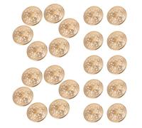 30pcs 23mm Golden Metal Button, Hollow Round Sewing Fastener | Minimalist Decorative Accent, Secure Fastening, for Crafters Making T-shirts, Handbags and Costumes at Home