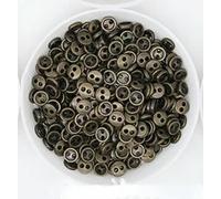 30pcs 3/4/5/6/7/8mm Mini Metal Buttons for DIY Doll Clothes Round Buckles 2 Holes Handmade Scrapbooking Sewing(Bronze,6mm)