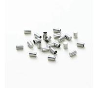 30Pcs 3-5mm 14K/18K Gold Plated Brass Tassel Leather Cord End Crimp Caps Beads End Tip Cap for DIY Jewelry Making Accessories-Platinum-4 x 5mm