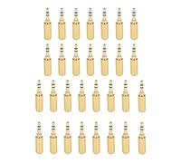 30Pcs 3.5mm Gold - Plated Stereo Balanced Plug, Balanced Plug Headphone Jack, 2 - Channel Audio Plug for Mixers, Amplifiers, Karaoke Systems, and Computers
