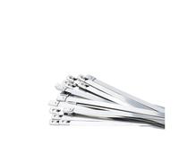 30pcs 304 Stainless Steel Cable Ties Plier Fastening Strap Cutting Tool Cutter Tension Automatic Zip Locking Tie Hand Wrap(4.6x300mm)