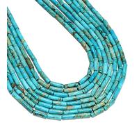 30Pcs 4x13mm Blue Sea Sediment Imperial Jasper Tube Beads Jewelry Making