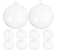 30pcs 50mm Fillable Ball Ornaments, Hollow Hanging Craft Baubles | Openable Two-part Design for Glitter Projects, School Crafts, Garden Parties, Crafters and Event Decorators