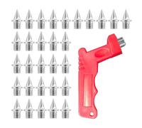 30Pcs 7mm Spikes for Running Shoes, 0.28in Stainless Steel Running Spikes, Spi-kes for Run-ning Shoes with Spike Wrench Track for Jumping, Run-ning, 1/4 Inch Track Spike 7mm Replacement