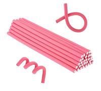 30PCS 9.45" X 0.31" Flexible Hair Rollers Flexible Curling Rods Heatless Curlers Hair Rods Foam Curlers Home Use For Women Girls Short Medium Hair And Long Hair To Sleep In (Pink)