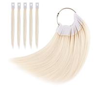 30PCS 9" Real Human Hair Swatches Testing Color Samples, Human Hair Color Testing Swatches (Lightest Blonde)