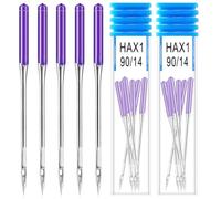 30pcs 90/14 Prevent Skipped Stiches Ball Point Sewing Machine Needles, Universal Sewing Machine Needles for Knit Fabric,Compatible with Home Sewing Machine
