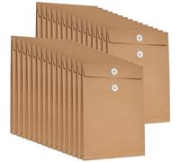 30Pcs A4 Kraft Envelopes - File Folders Kraft Paper with String Closure Large Expandable Gussetted Envelopes Catalog Document Envelope for Business Office Home