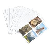 30pcs A5 Ring Binder Refills Clear Plastic Photo Sleeves,6 Hole A5 Binder Pockets for Home Office School Filing Organising (4 compartments, 30)