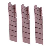30pcs Abs Furniture Leveling Shims Coffee Ribbed Design
