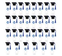 30PCS Academic Achievement Sweet Holders Featuring Cap Toppers and Decorative Labels for Ceremony Edible Graduation GiftsBulk Graduation Candy BoxesBulk Candy BoxesBulk Boxes