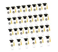 30PCS Academic Achievement Sweet Holders Featuring Cap Toppers and Decorative Labels for Ceremony Edible Graduation GiftsBulk Graduation Candy BoxesBulk Candy BoxesBulk Boxes
