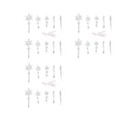 30Pcs Acrylic Fake-Icicles Christmas Snowflake Pendants Xmas Tree Icicle Hanging Ornaments Christmas-Decoration Set