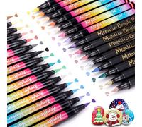 30pcs Acrylic Markers for Drawing on Paper Stone Glass Shoe Bag 30 Colors Brush Pen Quick Dry