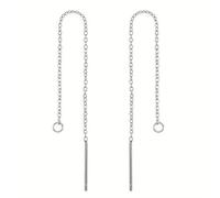 30pcs Adabele 316 Grade Surgical Stainless Steel Hypoallergenic 2 Inch Threader Earring Findings Pull Through Chain Drop Tassel Open Loop for Earrings Making SEF11-2