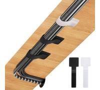 30pcs Adhesive Cable Ties, 3M Double Coated Tissue Tape Zip Tie Loop Wire Organizer Adhesive Mounts with Strong Fixation for Home Office(15pc Black &15pcWhite)
